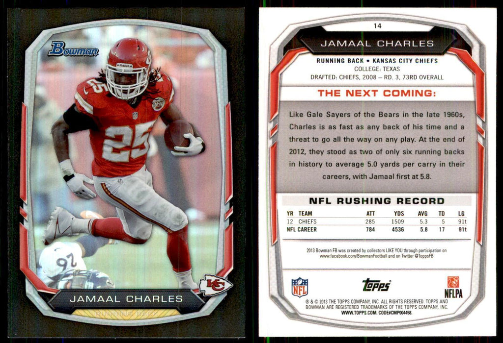 2013 Bowman Foil Jamaal Charles #14