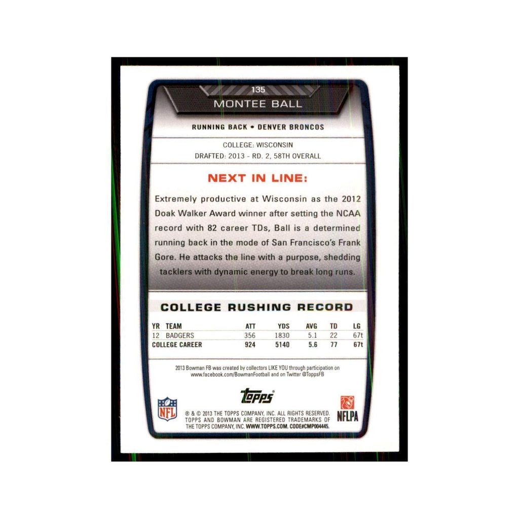2013 Bowman Foil Montee Ball #135