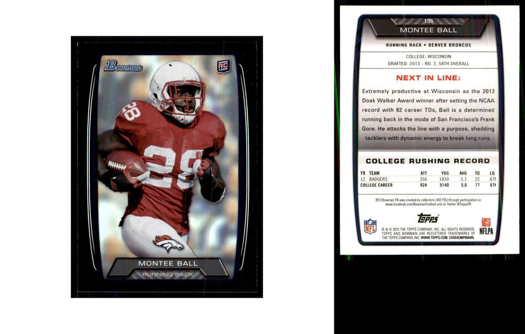 2013 Bowman Foil Montee Ball Football Cards #135