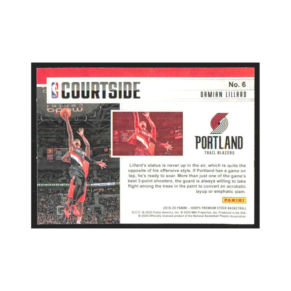 2019 NBA Hoops Premium Stock Damian Lillard Blazers #6