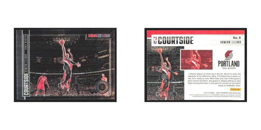 2019 NBA Hoops Premium Stock Damian Lillard Blazers #6