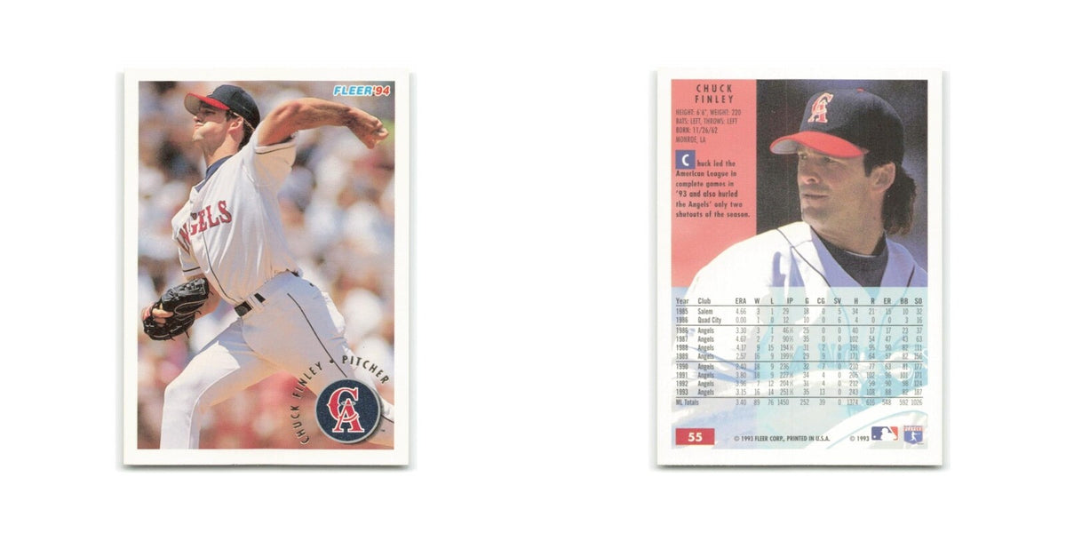 Chuck Finley 1994 Fleer #55 California Angels Baseball Card NM