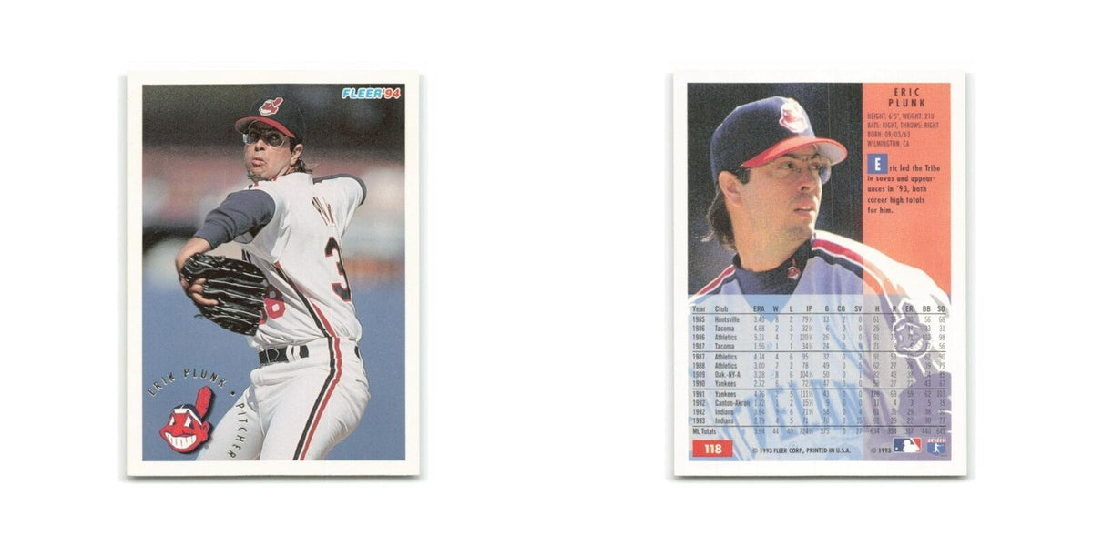 Eric Plunk 1994 Fleer #118 Cleveland Indians Baseball Card NM