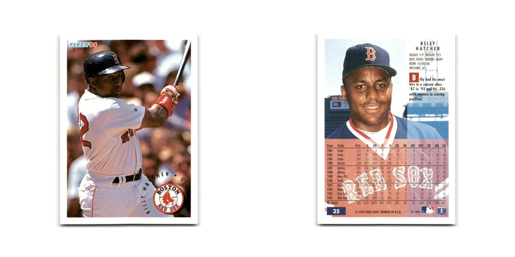 Billy Hatcher 1994 Fleer #35 Boston Red Sox Baseball Card NM