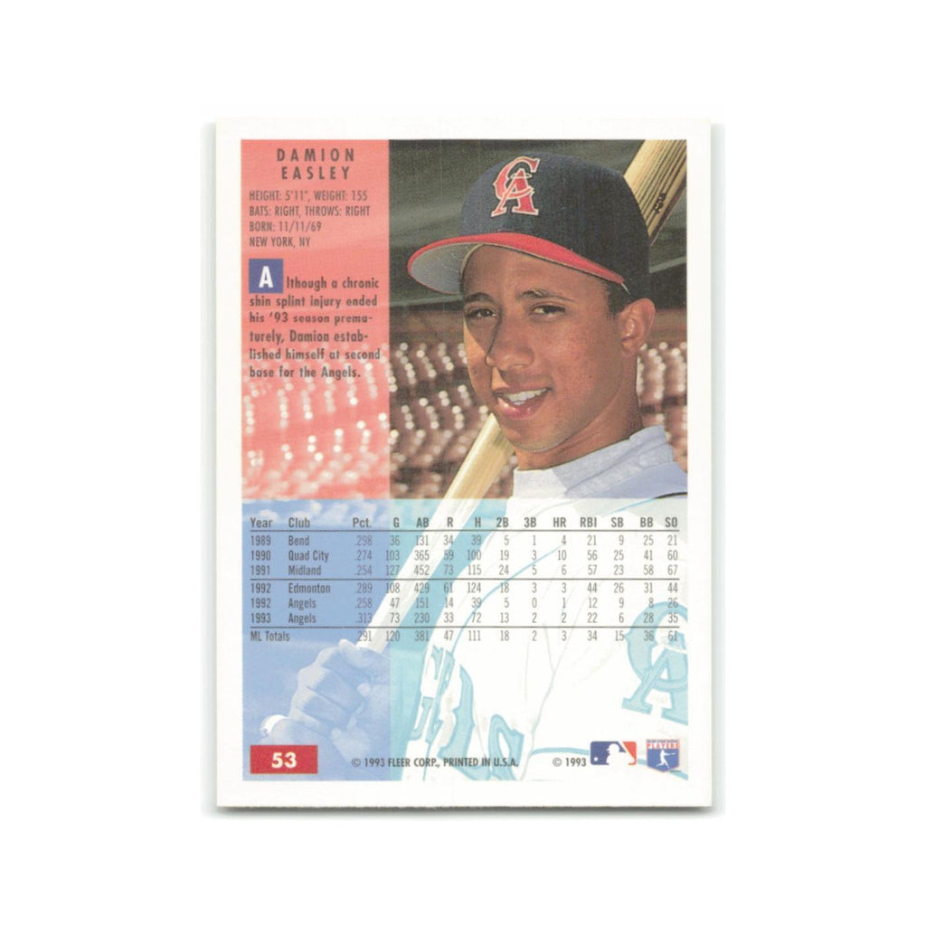 Damion Easley 1994 Fleer #53 California Angels Baseball Card NM