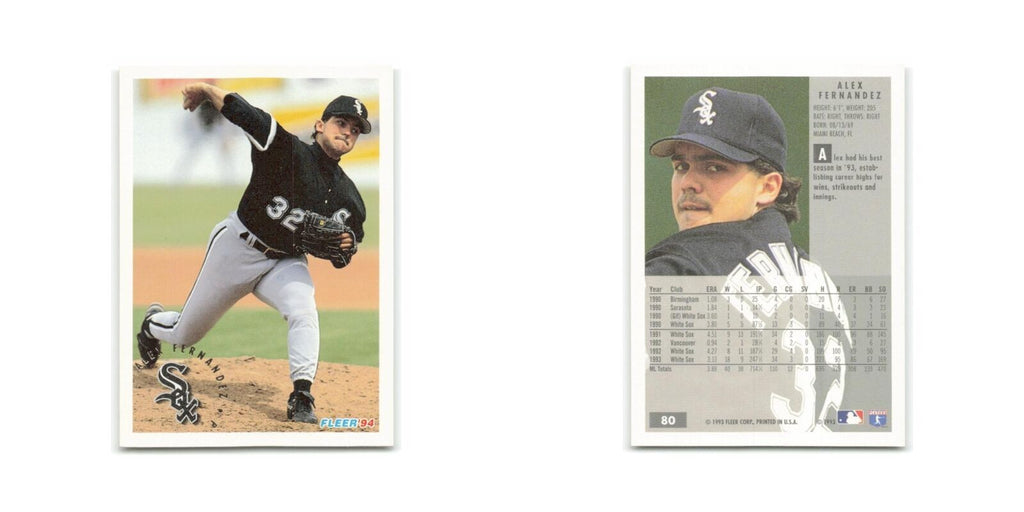 Alex Fernandez 1994 Fleer #80 Chicago White Sox Baseball Card NM