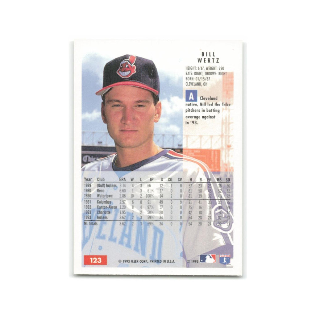 Bill Wertz 1994 Fleer #123 Cleveland Indians Baseball Card NM