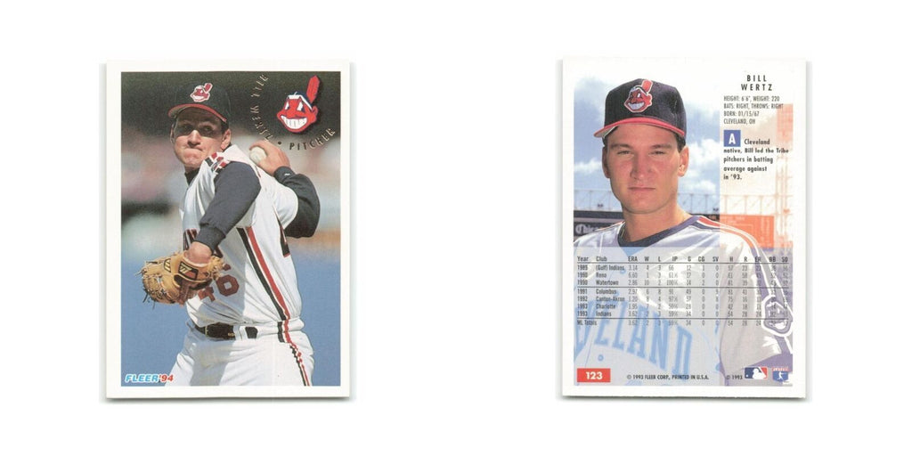 Bill Wertz 1994 Fleer #123 Cleveland Indians Baseball Card NM