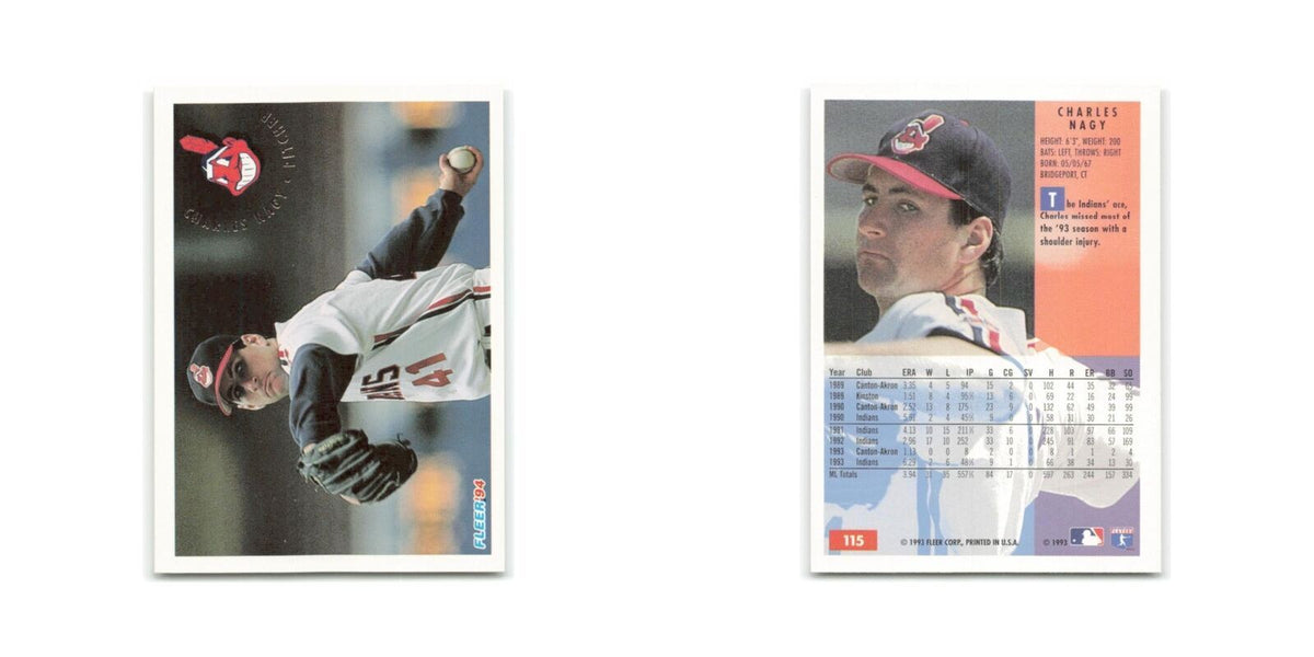 Charles Nagy 1994 Fleer #115 Cleveland Indians Baseball Card NM