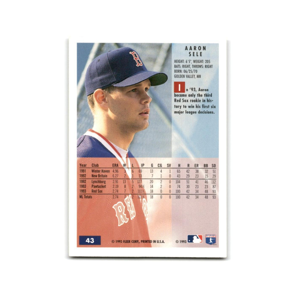 Aaron Sele 1994 Fleer #43 Boston Red Sox Baseball Card NM