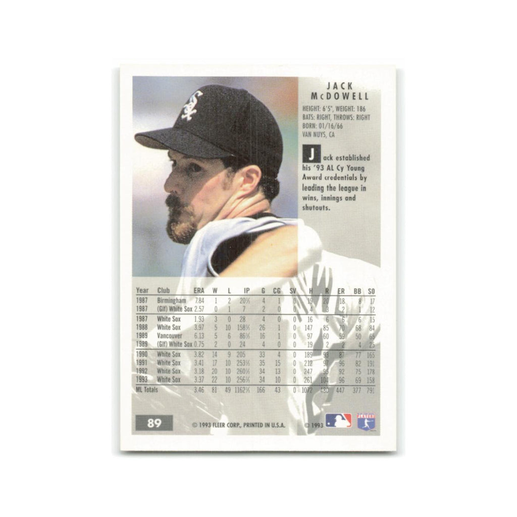 Jack McDowell 1994 Fleer #89 Chicago White Sox Baseball Card NM