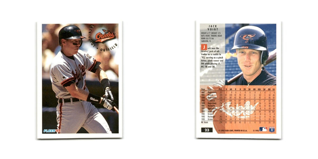Jack Voigt 1994 Fleer #23 Baltimore Orioles Baseball Card NM
