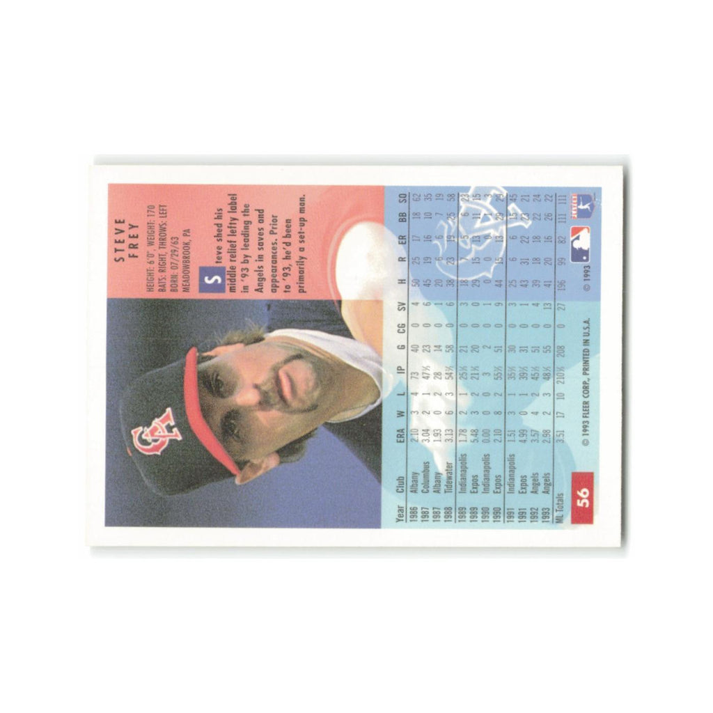 Steve Frey 1994 Fleer #56 California Angels Baseball Card NM