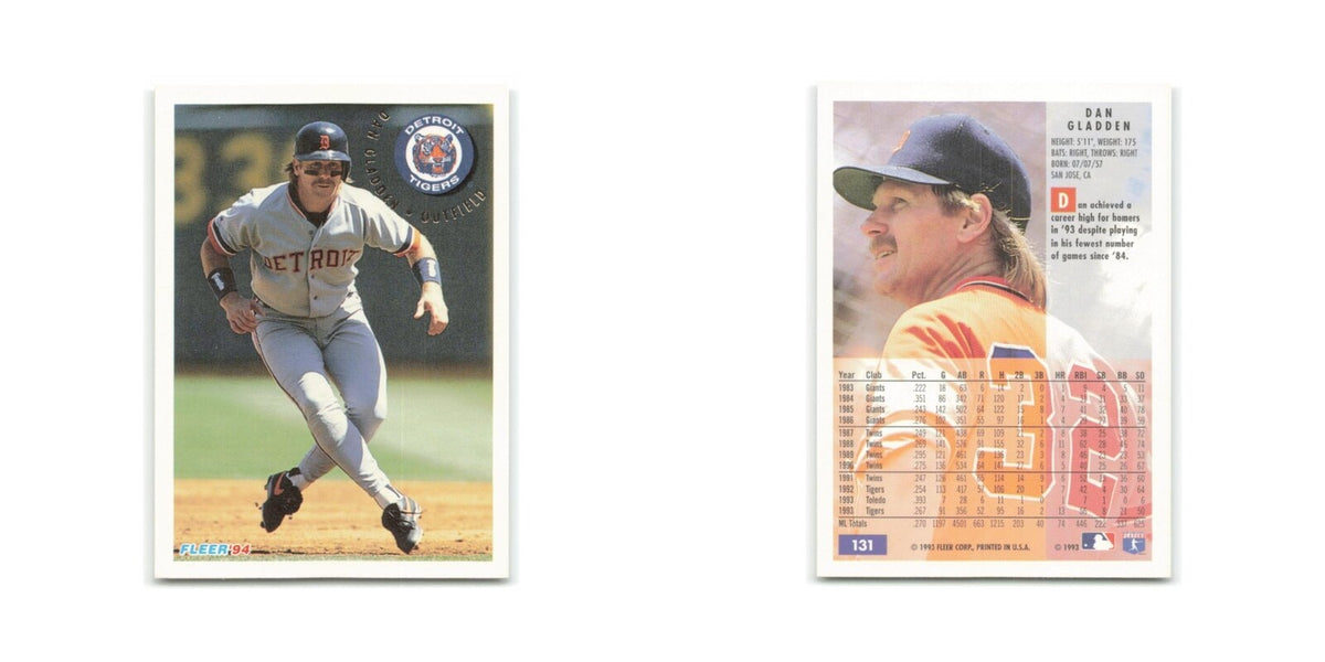 Dan Gladden 1994 Fleer #131 Detroit Tigers Baseball Card NM