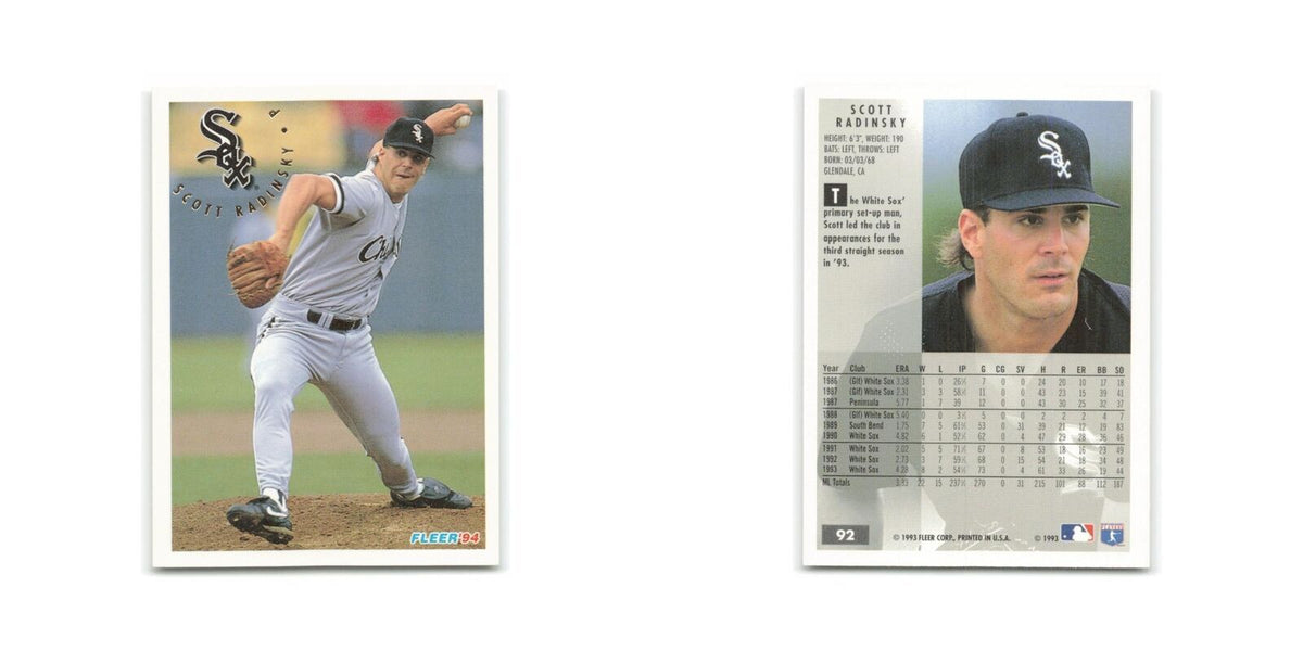 Scott Radinsky 1994 Fleer #92 Chicago White Sox Baseball Card NM