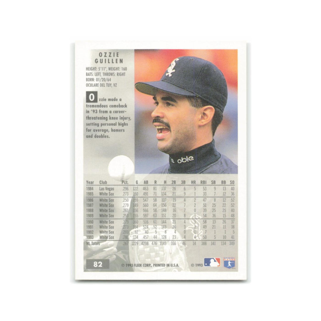 Ozzie Guillen 1994 Fleer #82 Chicago White Sox Baseball Card NM