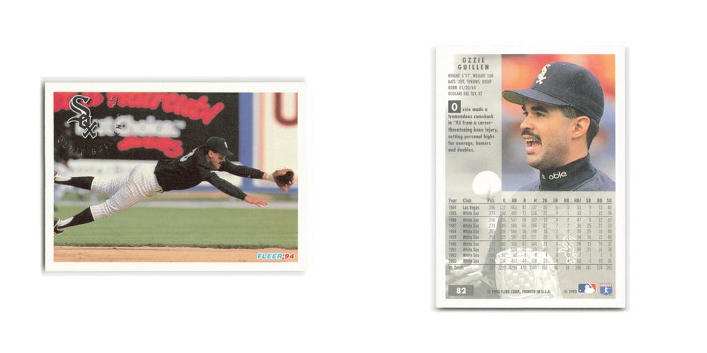 Ozzie Guillen 1994 Fleer #82 Chicago White Sox Baseball Card NM