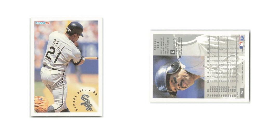 George Bell 1994 Fleer #75 Chicago White Sox Baseball Card NM