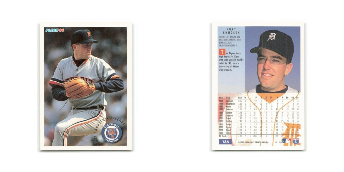 Kurt Knudsen 1994 Fleer #136 Detroit Tigers Baseball Card NM