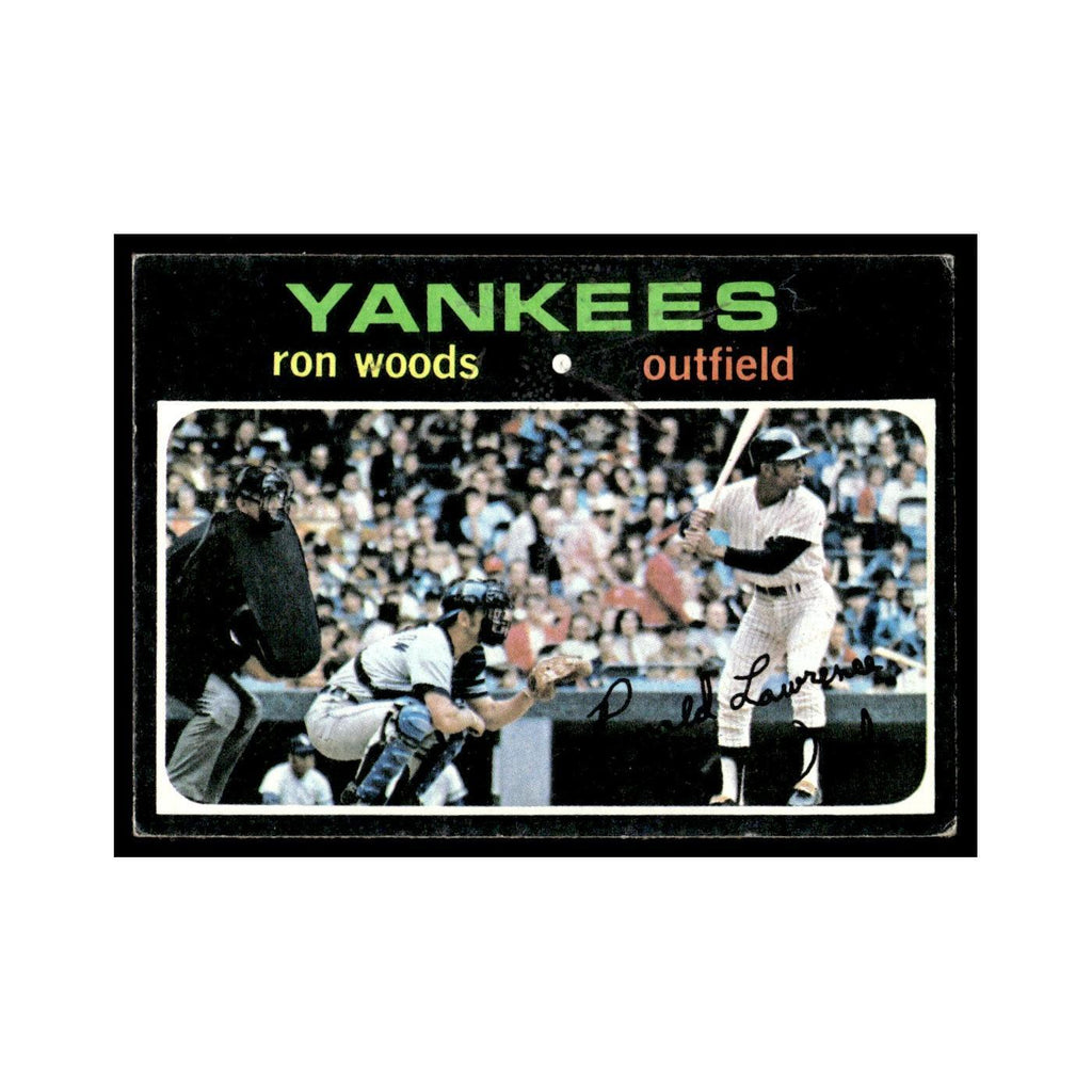 1971 Topps Baseball Card (Damaged) Ron Woods Yankees #514