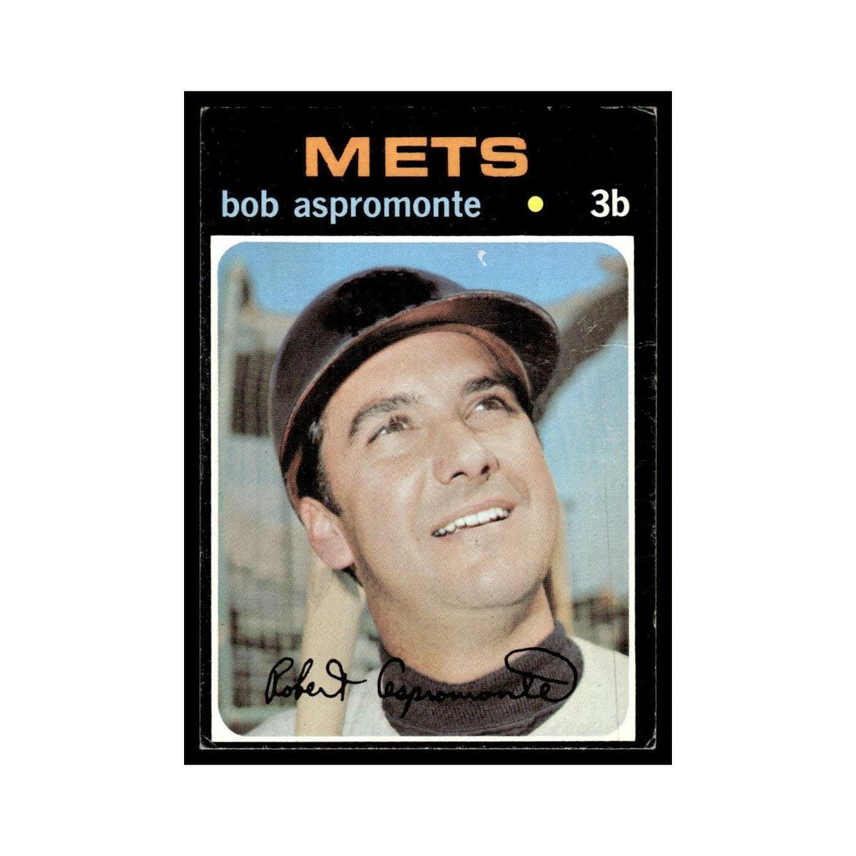 1971 Topps Baseball Card (Damaged) Bob Aspromonte Mets #469
