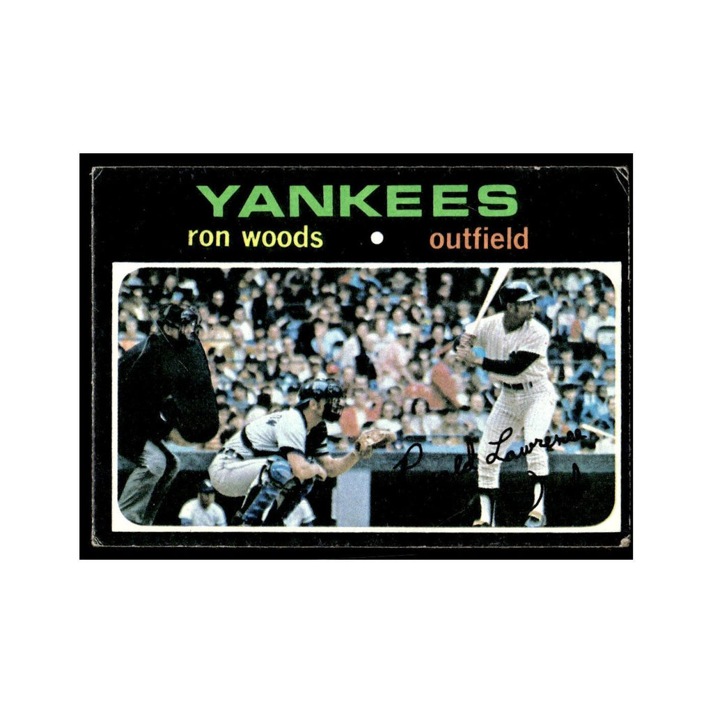 1971 Topps Baseball Card (Damaged) Ron Woods Yankees #514