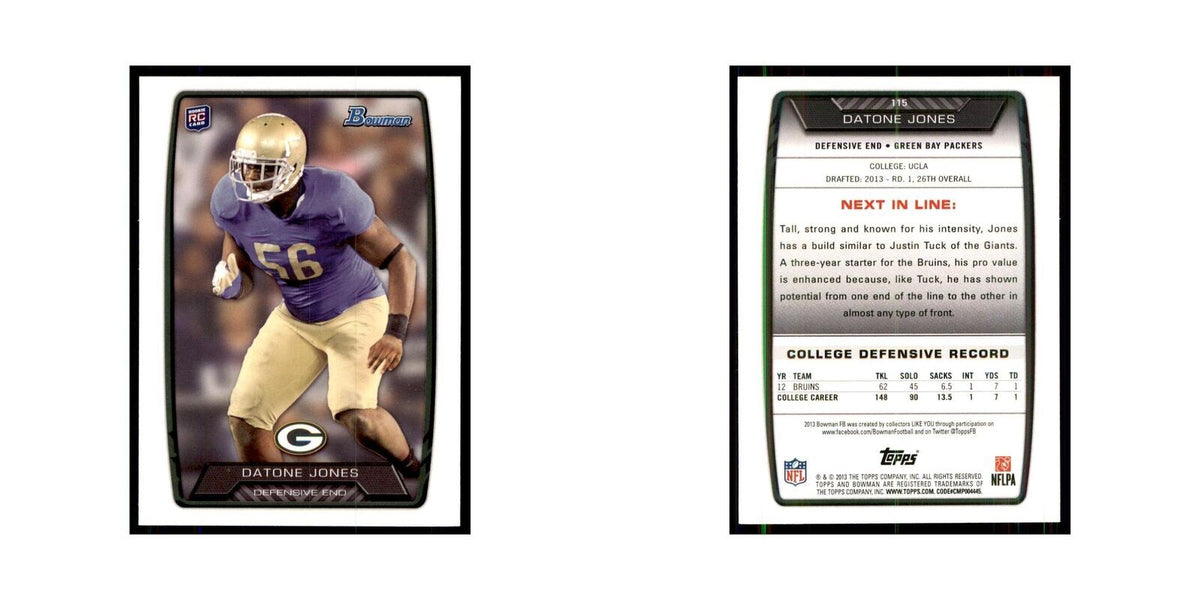 2013 Bowman Datone Jones RC Football Cards #115
