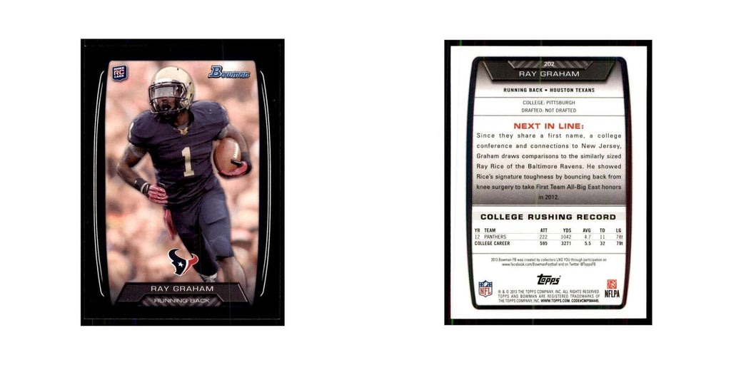 2013 Bowman Ray Graham RC Football Cards #202