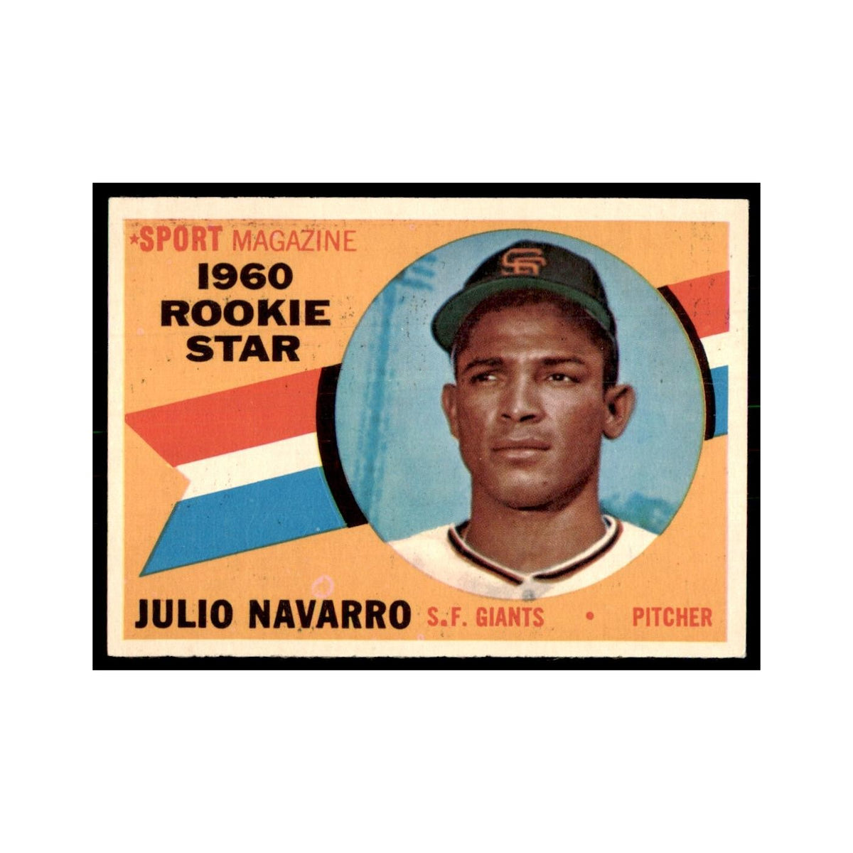 1960 Topps (damaged) Julio Navarro RC Baseball Cards #140