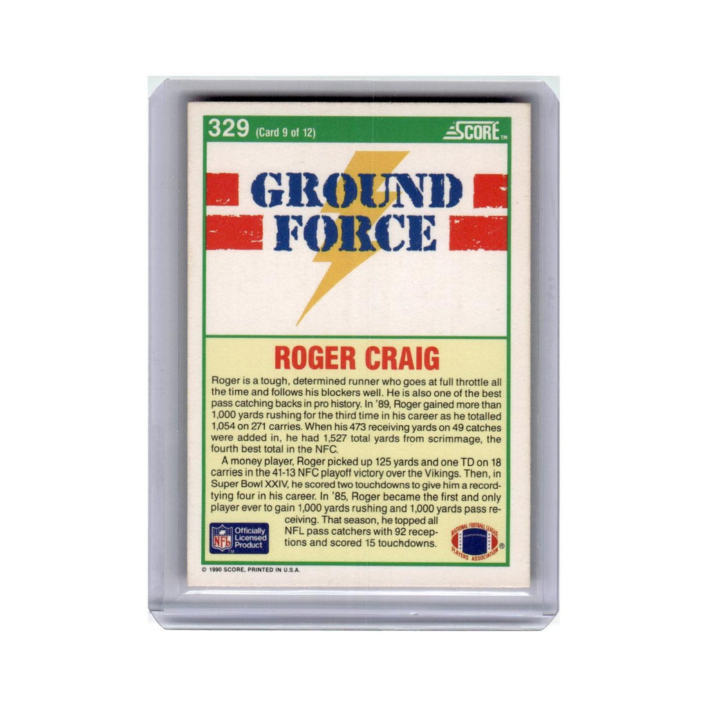 Roger Craig 1990 Score #329 San Francisco 49ers Football Card NM