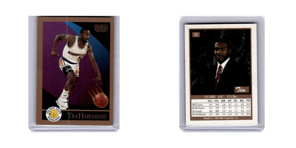 Tim Hardaway 1990 Skybox #95 Golden State Warriors Basketball Card NM