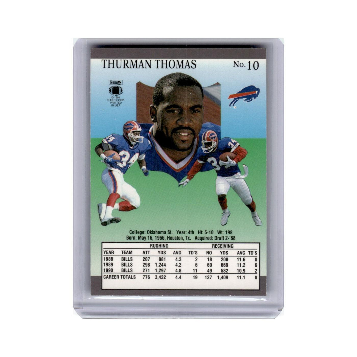 Thurman Thomas 1991 Ultra #10 Buffalo Bills Football Card NM