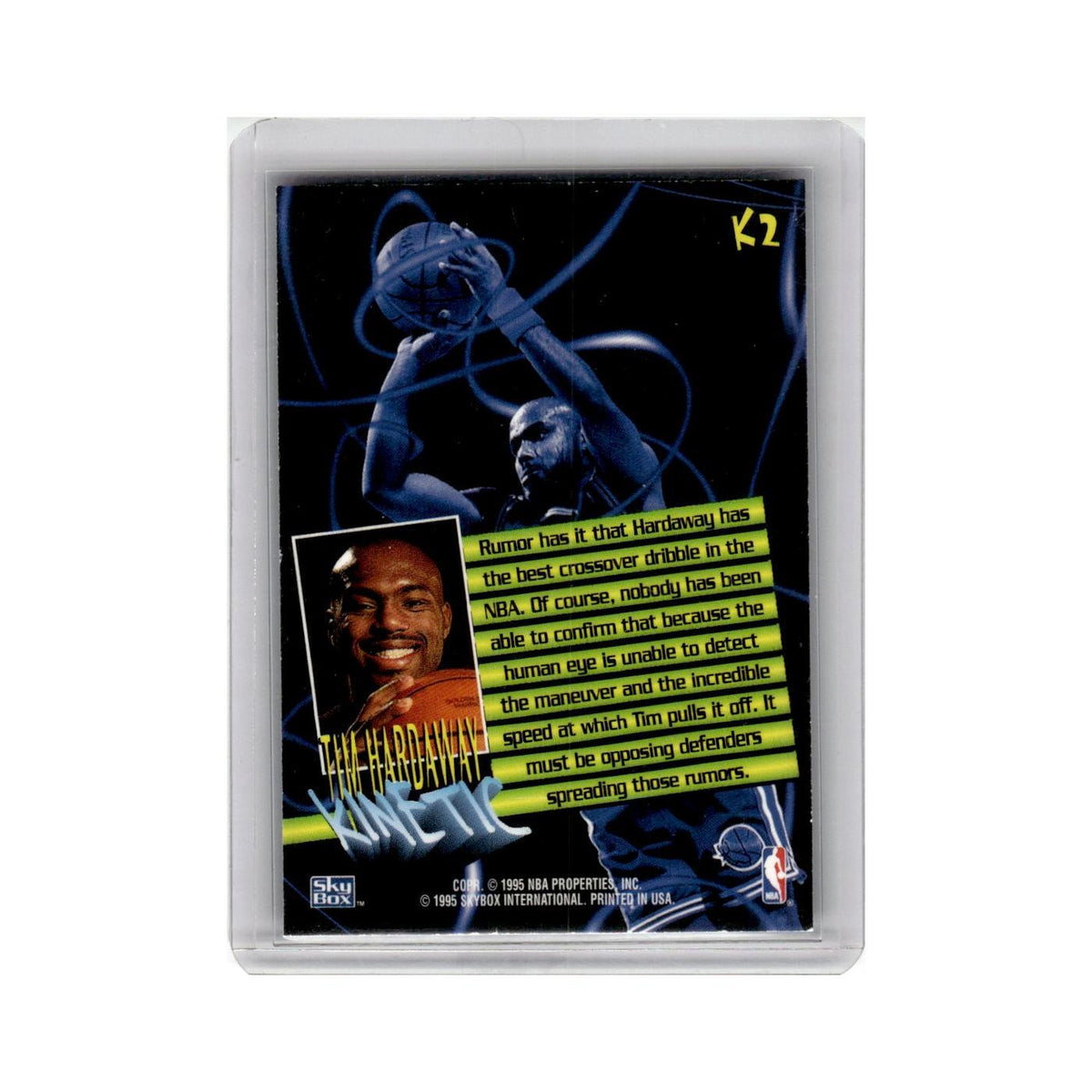 Tim Hardaway 1995 Skybox Kinetic #K2 Golden State Warriors Basketball Card NM