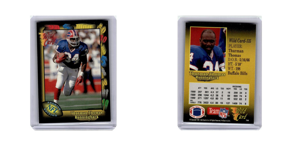 Thurman Thomas 1991 Wild Card #135 Buffalo Bills Football Card NM