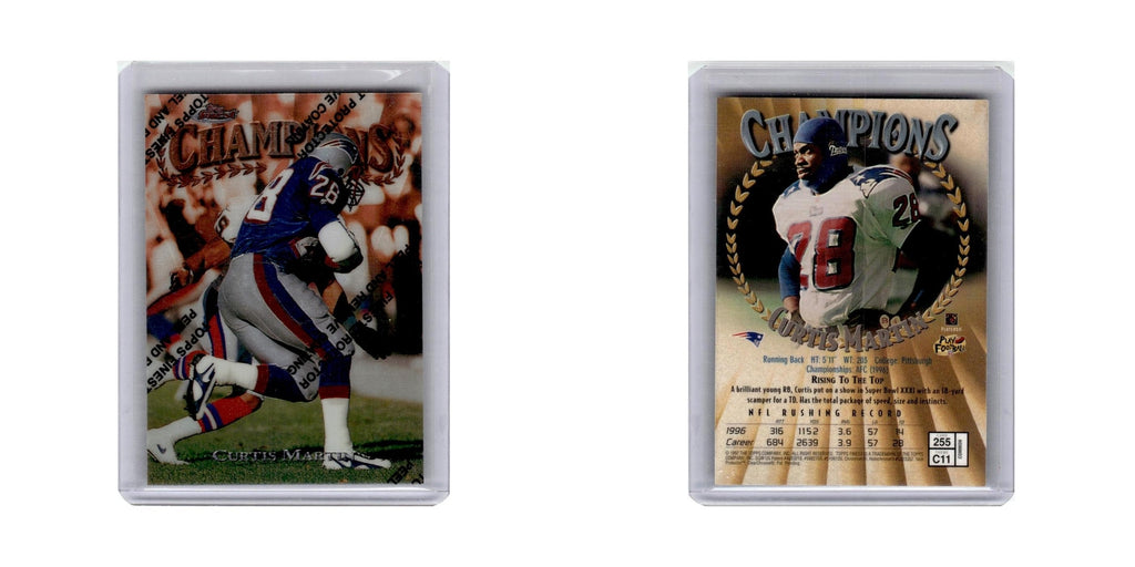 Curtis Martin 1997 Topps Finest Champions #255 New England Patriots NM