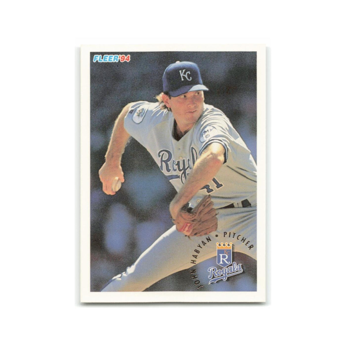 John Habyan 1994 Fleer #158 Kansas City Royals Baseball Card NM