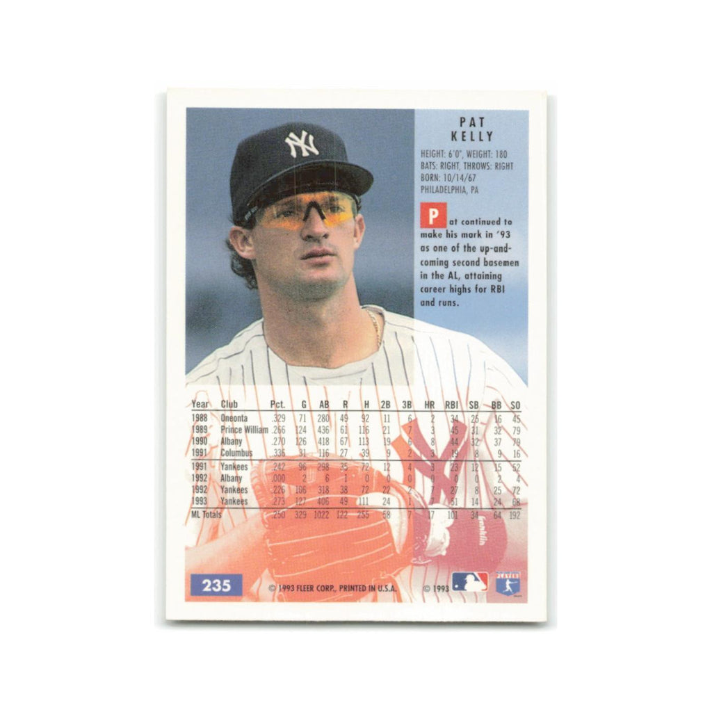 Pat Kelly 1994 Fleer #235 New York Yankees Baseball Card NM