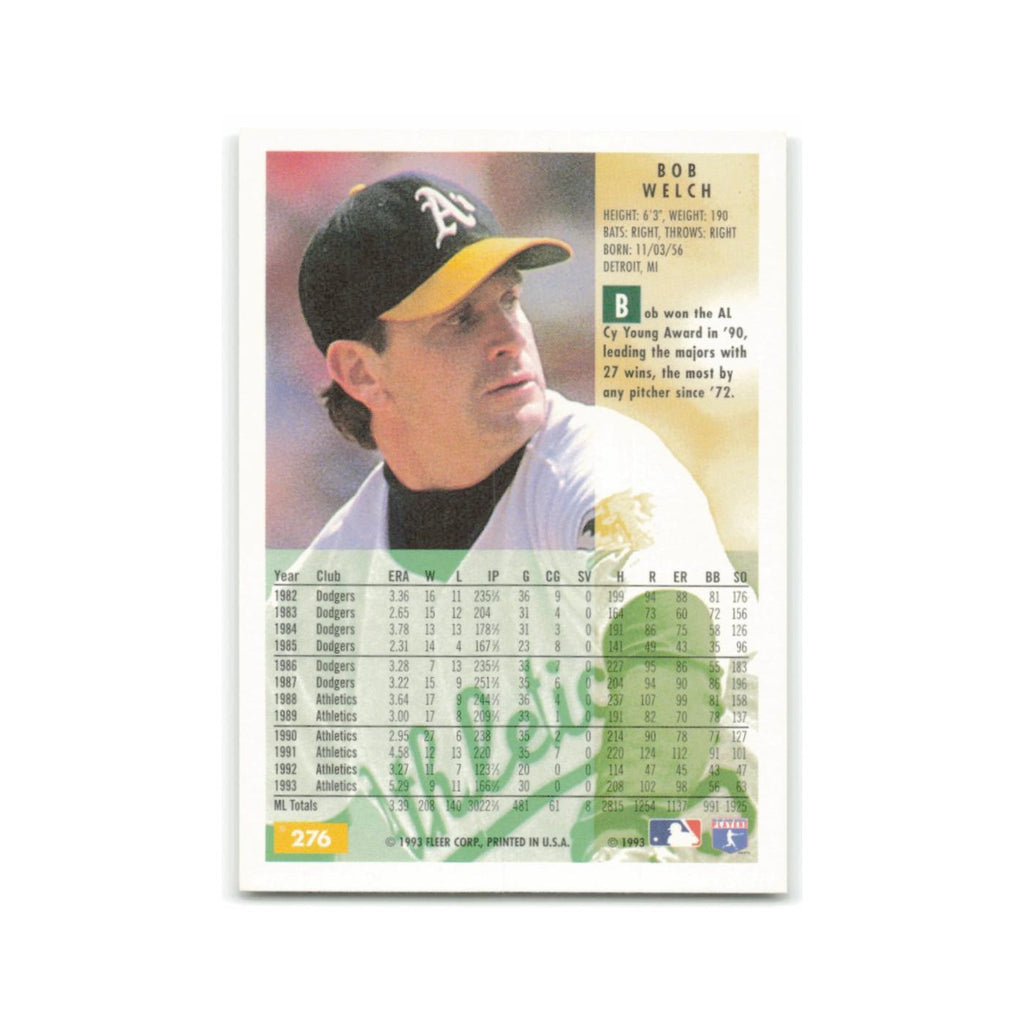 Bob Welch 1994 Fleer #276 Oakland Athletics Baseball Card NM