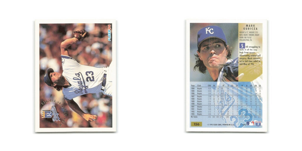 Mark Gubicza 1994 Fleer #156 Kansas City Royals Baseball Card NM