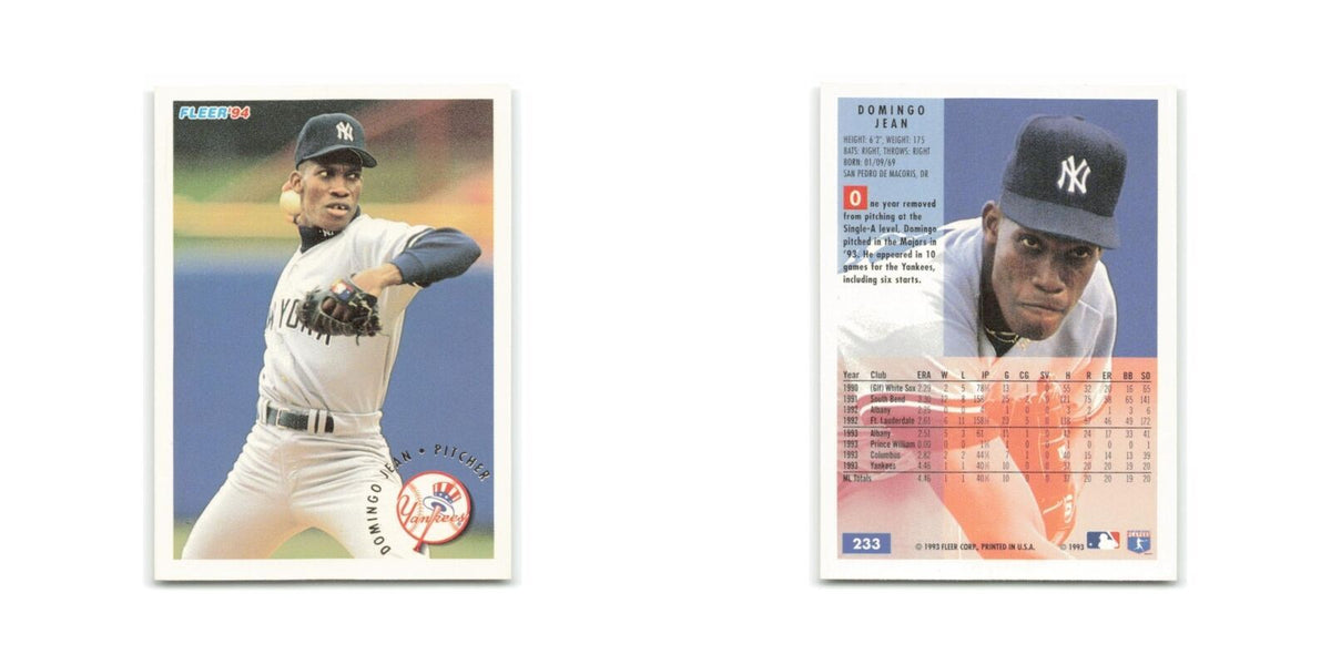 Domingo Jean 1994 Fleer #233 New York Yankees Baseball Card NM