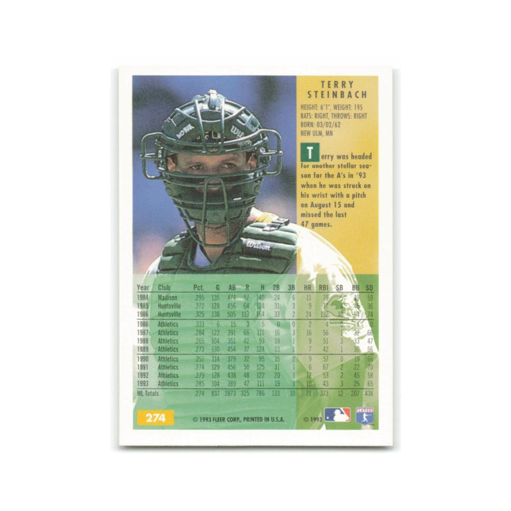 Terry Steinbach 1994 Fleer #274 Oakland Athletics Baseball Card NM