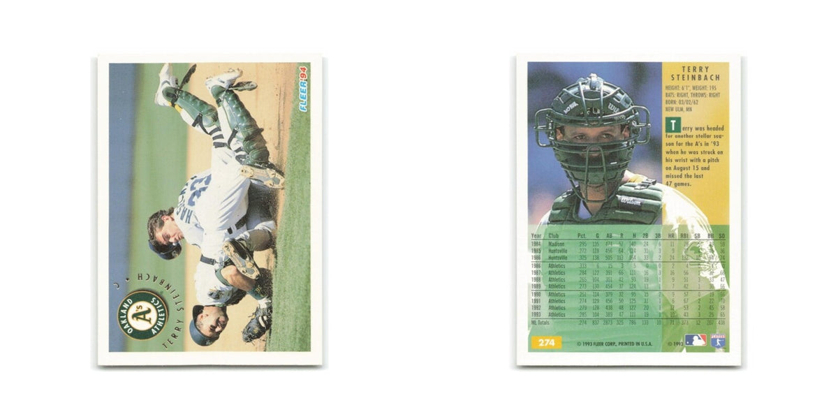 Terry Steinbach 1994 Fleer #274 Oakland Athletics Baseball Card NM