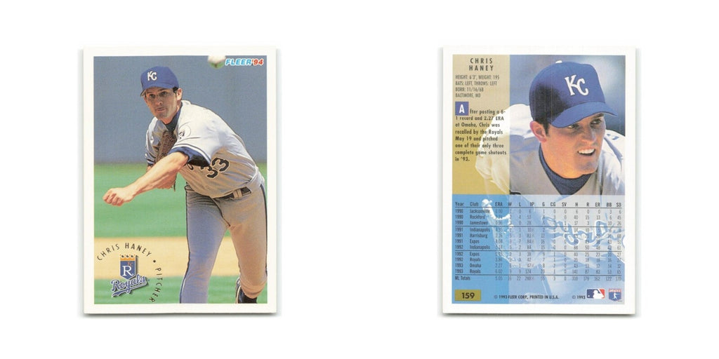 Chris Haney 1994 Fleer #159 Kansas City Royals Baseball Card NM