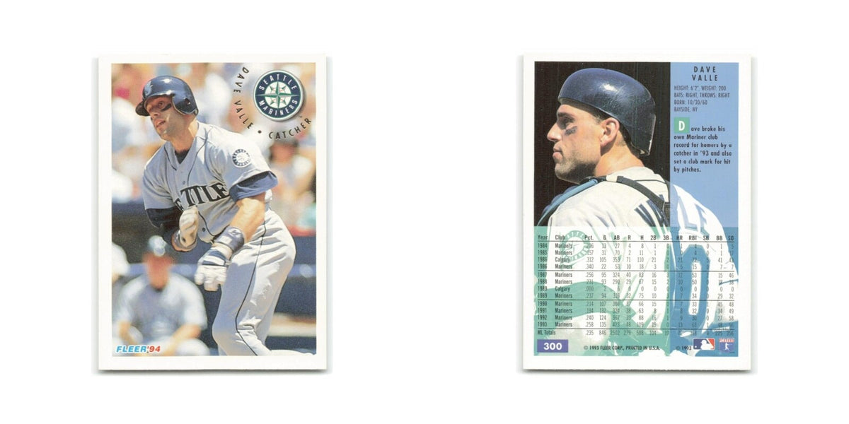 Dave Valle 1994 Fleer #300 Seattle Mariners Baseball Card NM