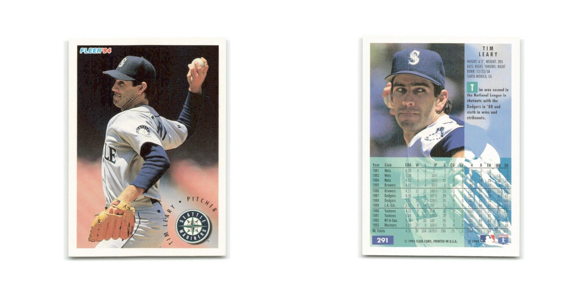 Tim Leary 1994 Fleer #291 Seattle Mariners Baseball Card NM