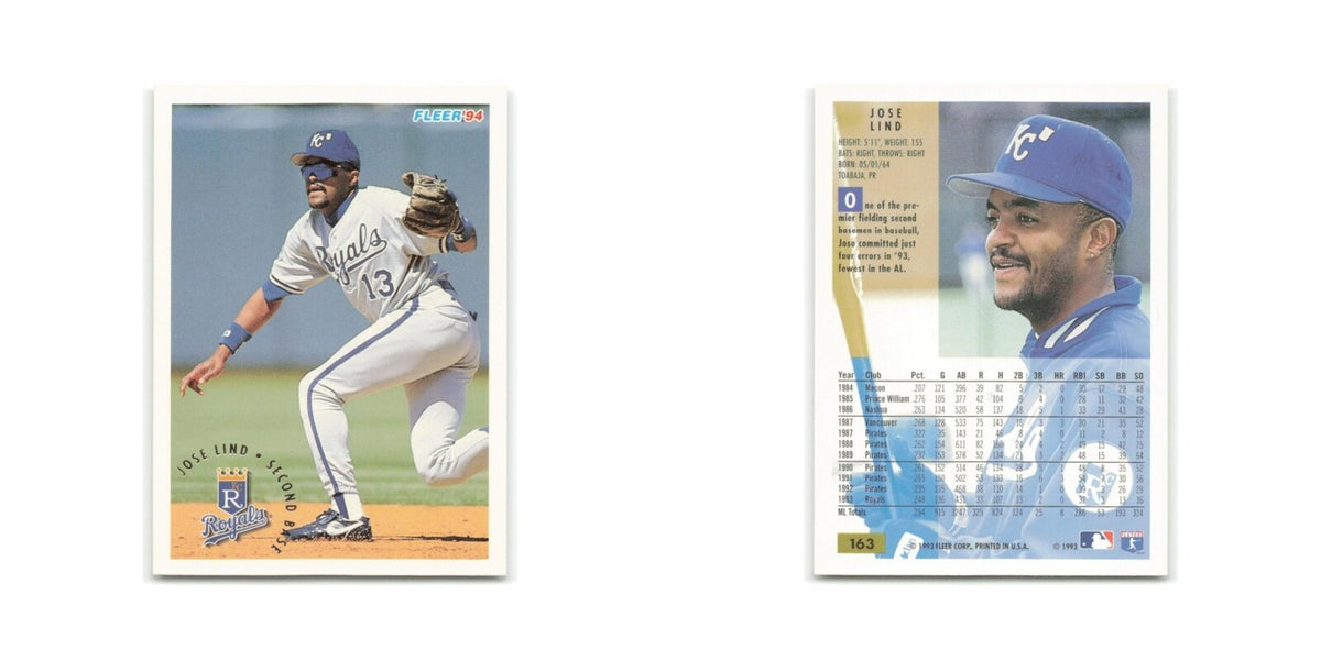 Jose Lind 1994 Fleer #163 Kansas City Royals Baseball Card NM