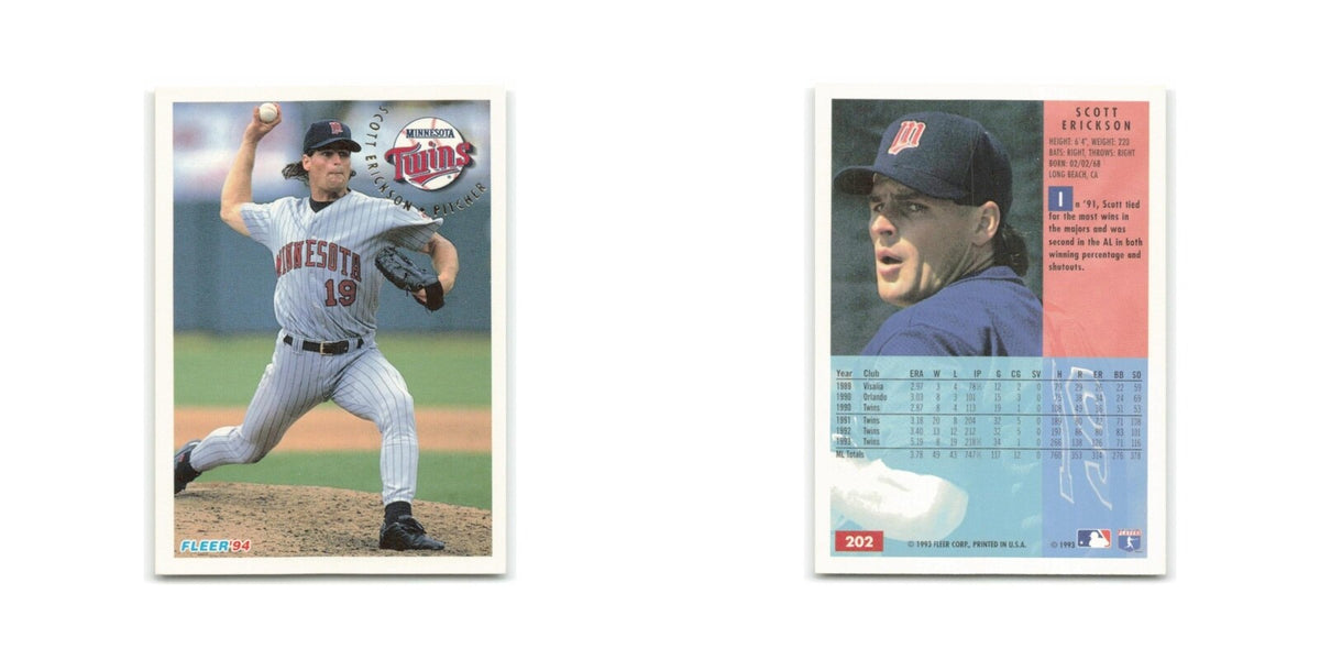 Scott Erickson 1994 Fleer #202 Minnesota Twins Baseball Card NM
