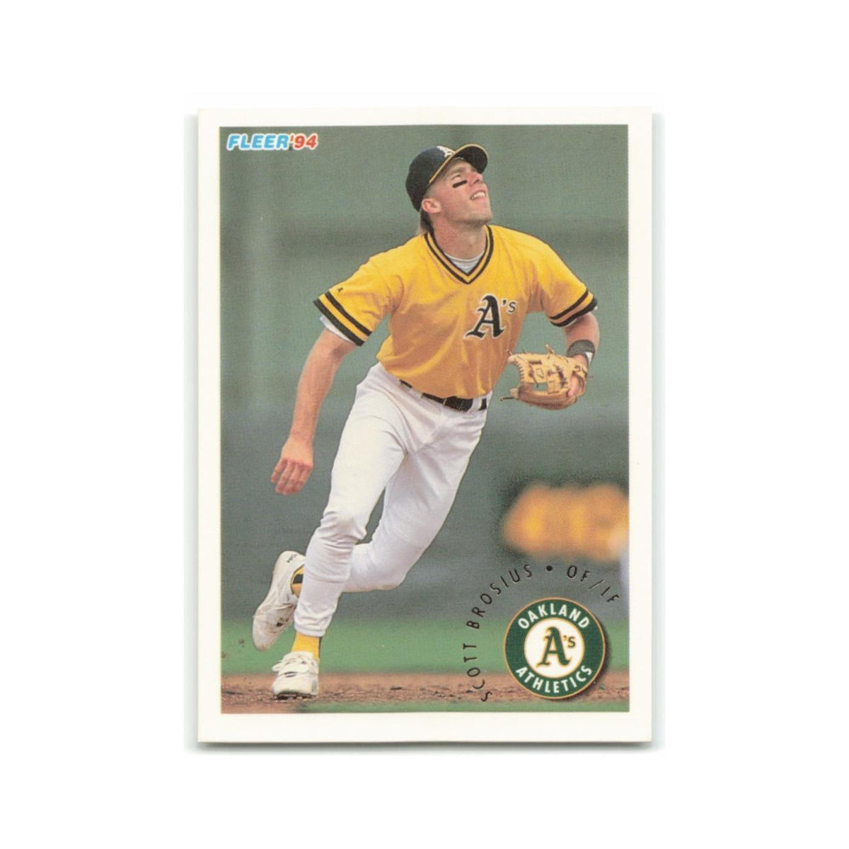 Scott Brosius 1994 Fleer #256 Oakland Athletics Baseball Card NM