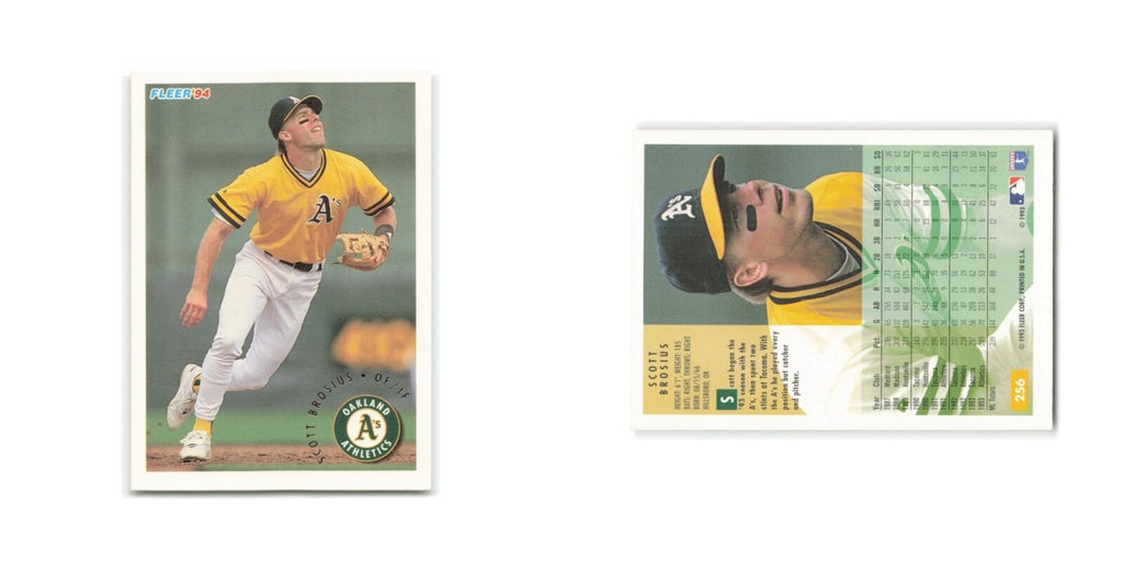 Scott Brosius 1994 Fleer #256 Oakland Athletics Baseball Card NM