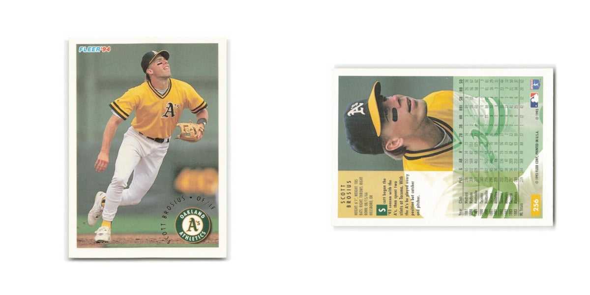Scott Brosius 1994 Fleer #256 Oakland Athletics Baseball Card NM